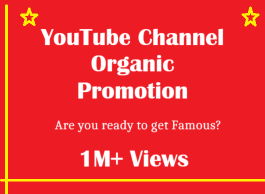 I will do professional and organic top youtube channel promotion